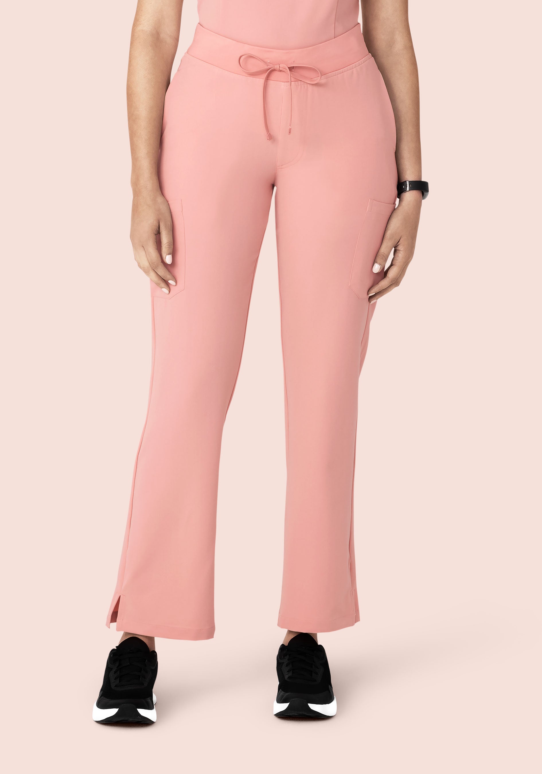 Dusty Pink Cargo Pants with 9 Pockets