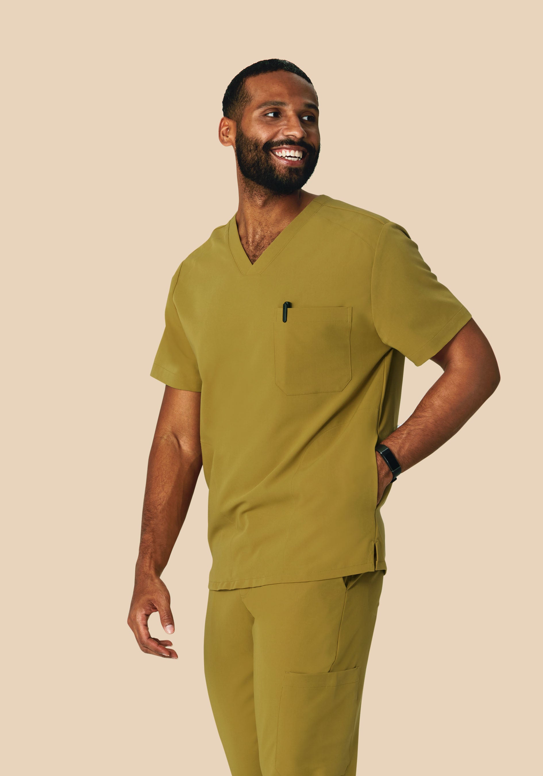 3-Pocket Pistachio Top