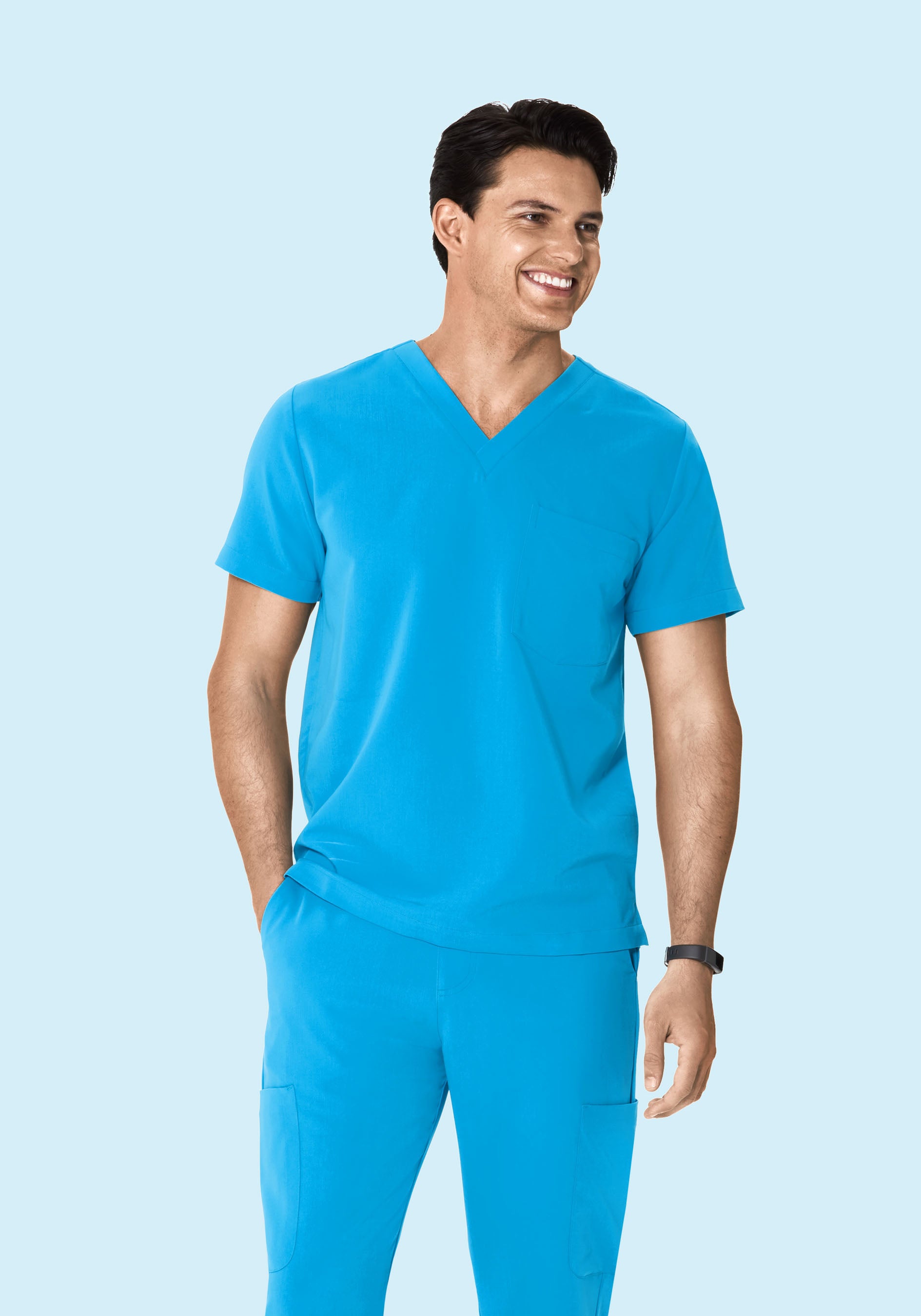 Horizon Blue Two-Pocket Top