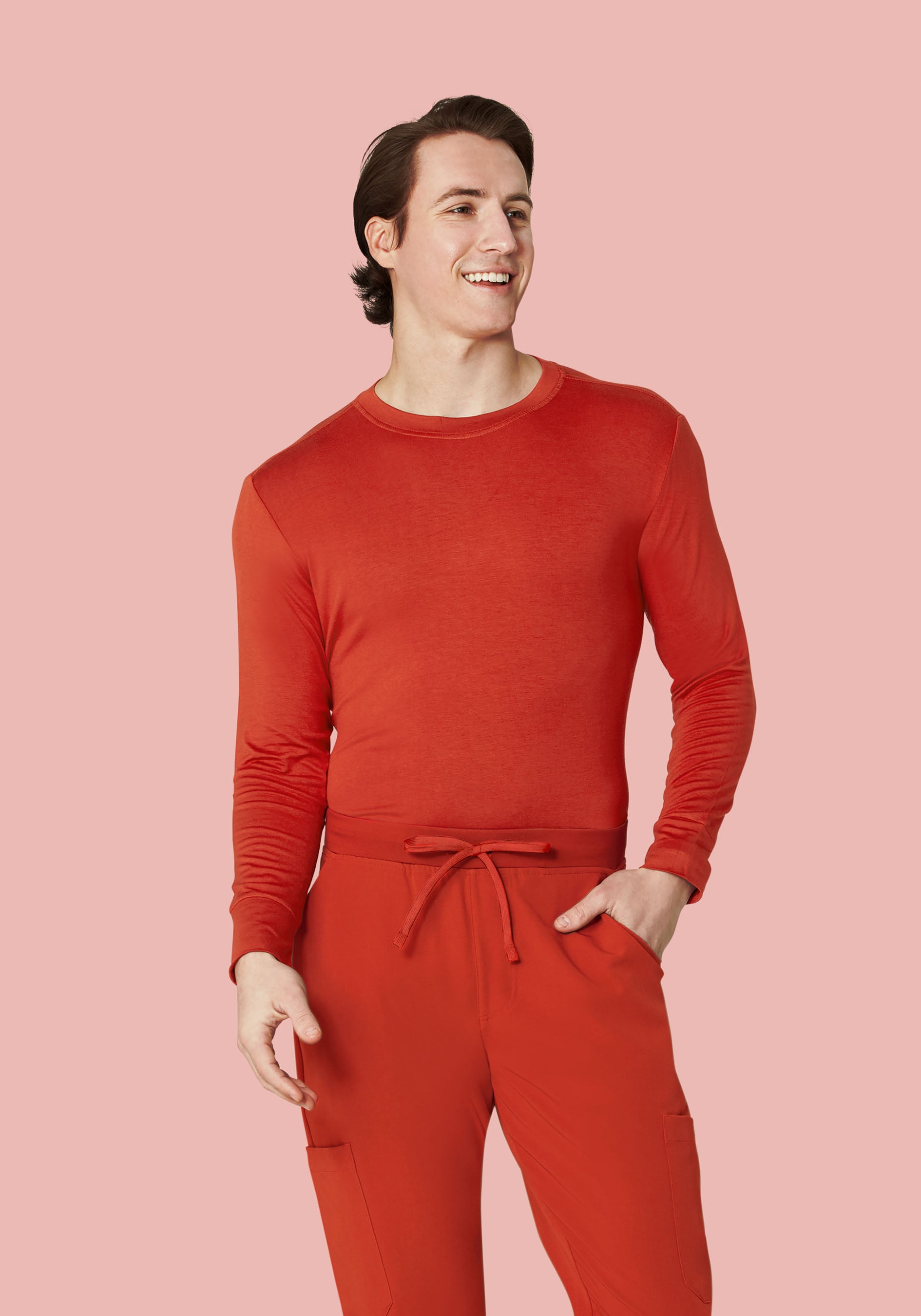 Men's Rust-Colored Underscrubs for Comfort