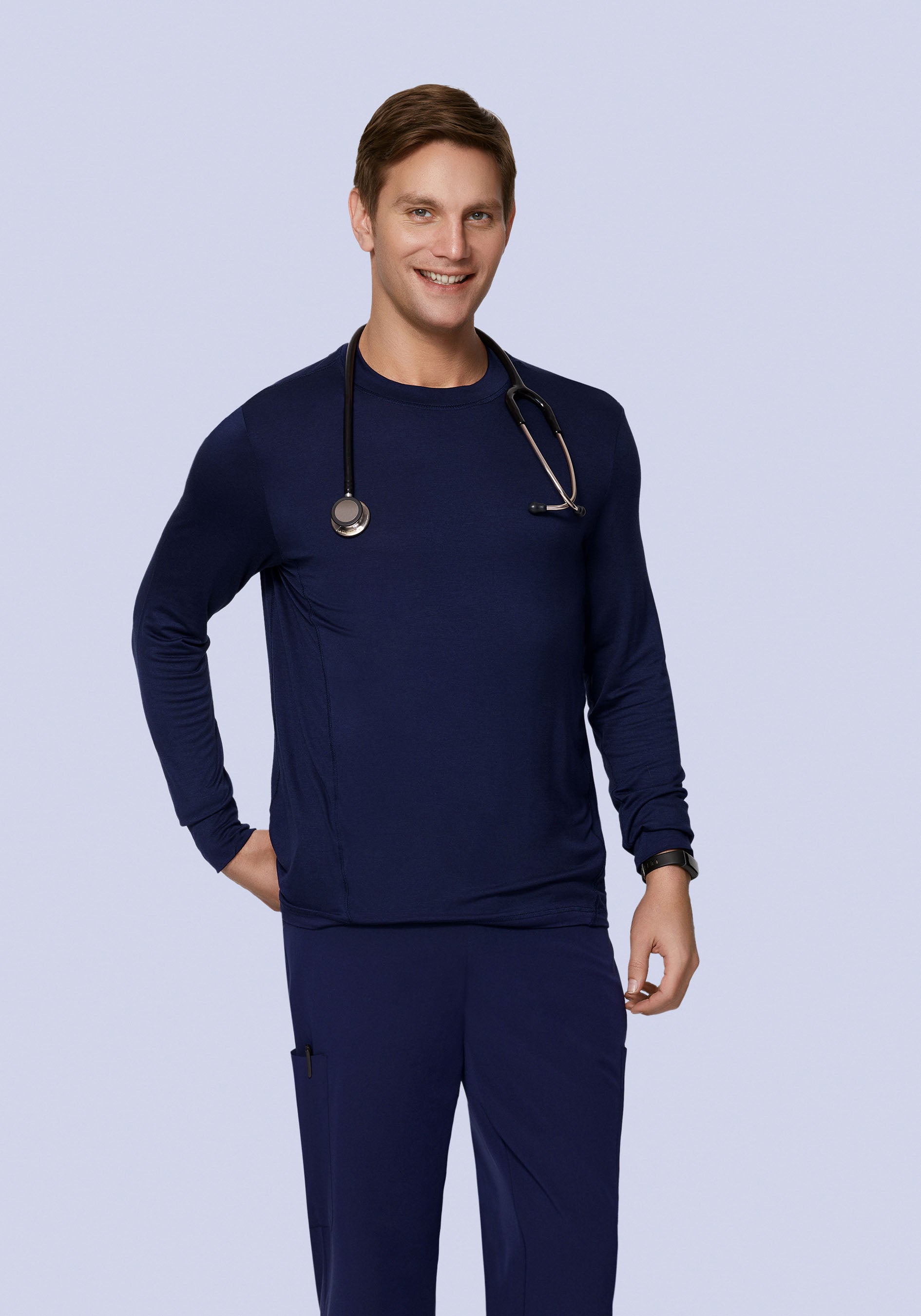 Navy Men's Underscrubs for Comfort