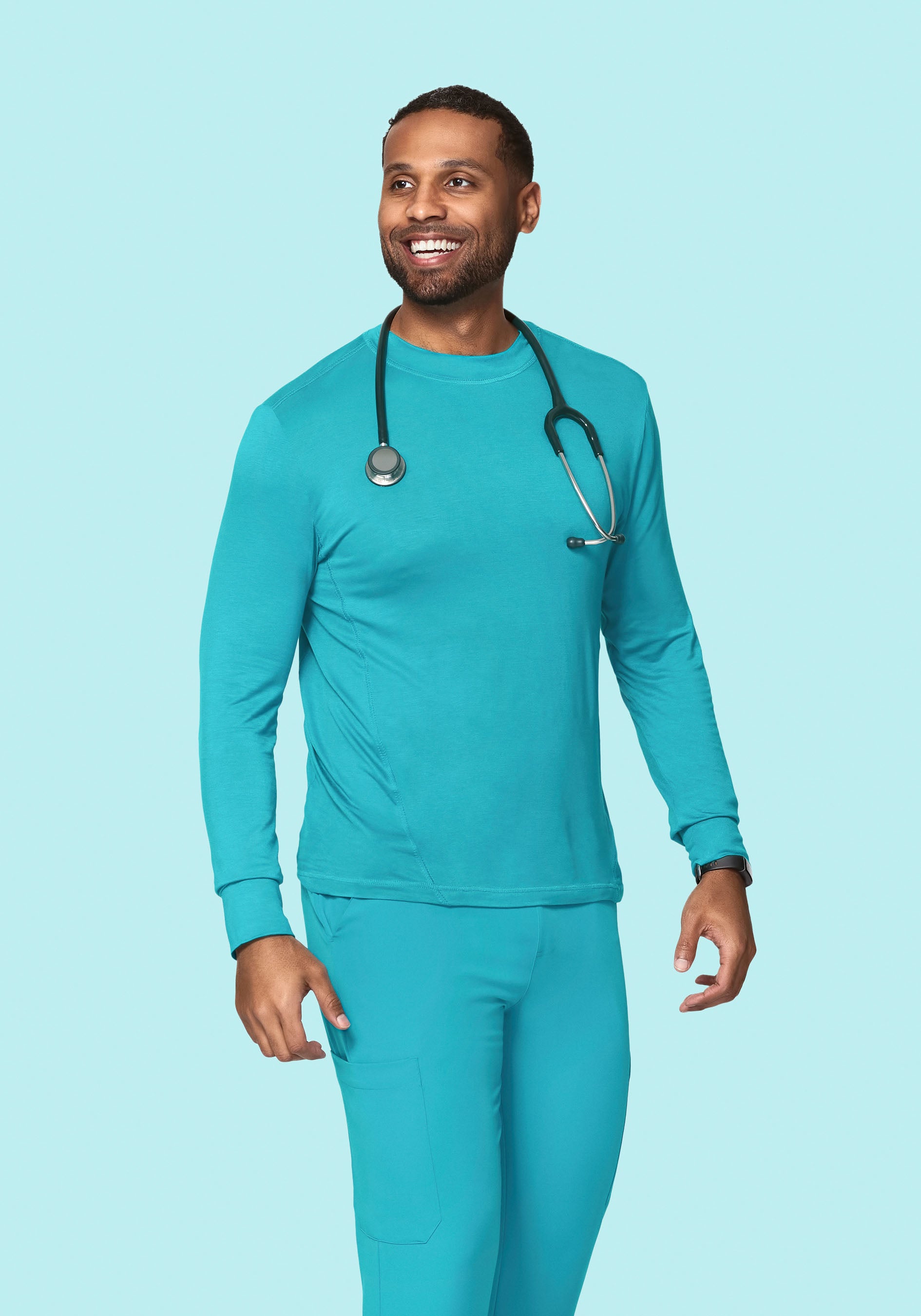Teal Underscrubs for Men - Comfort Fit